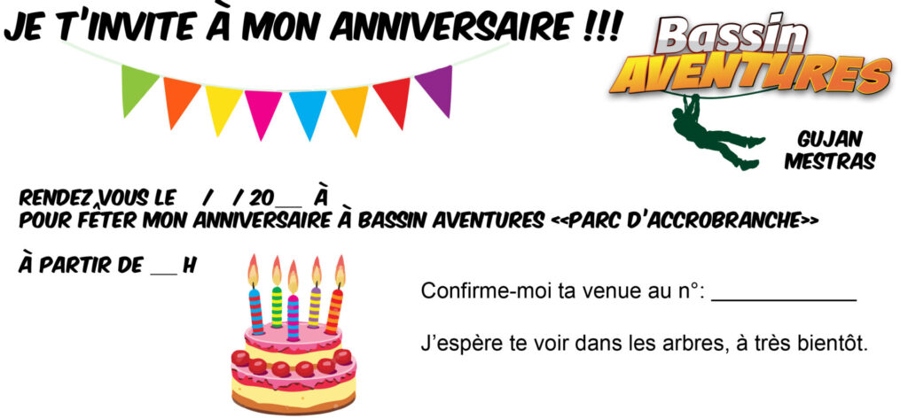 Invitation Anniversaire Enfant La Grande Aventure